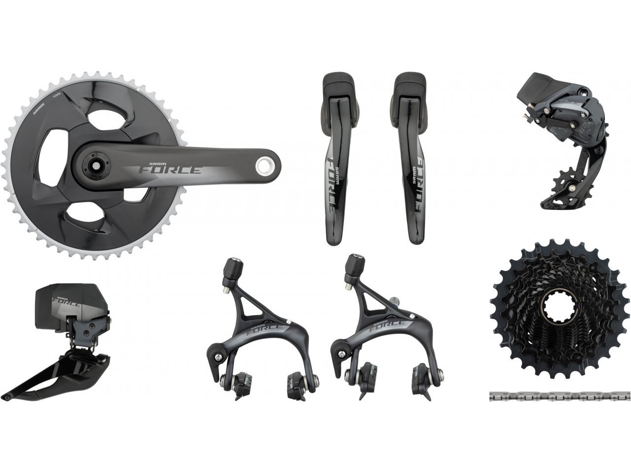 12 Speed Groupset Sram Force Etap Disc Groupset SRAM FORCE AXS E1